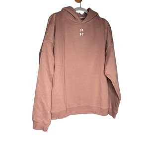 1987 pale pink Boston embroidered hoodie